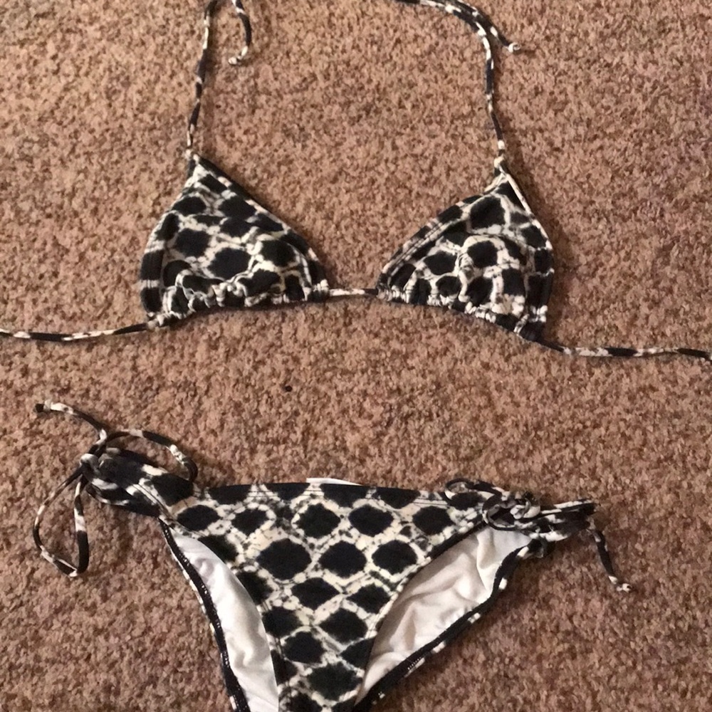 Black and white bathing suit
